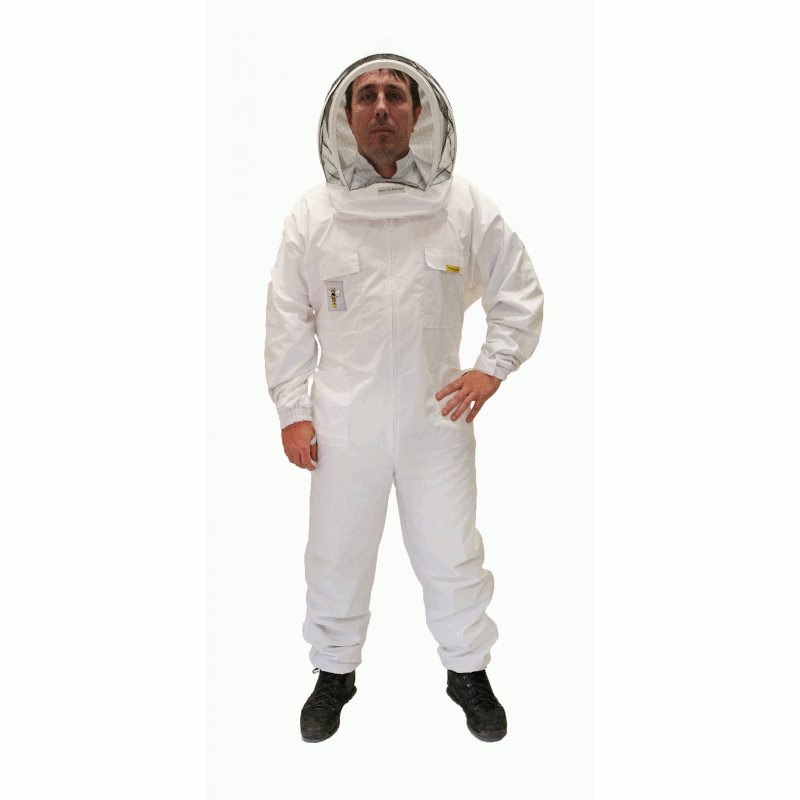 PestFix Professional White Beekeeper Coveralls And 2 Veils